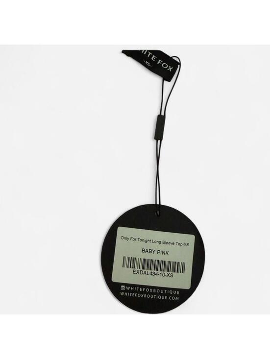 White fox Soft pink long sleeve top - Picture 3 of 4